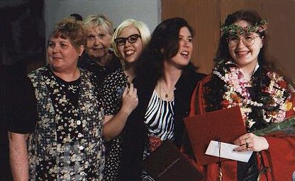 The Estrogen Portrait - Mom, Tutu, Malia, Me, Sara - 1997