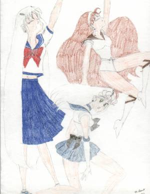 Three scouts changing.