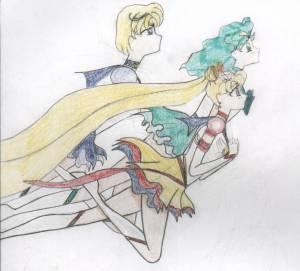 A cute picture of Moon, Neptune, and Uranus.  Uranus didn't turn out very well but I still love the pic.