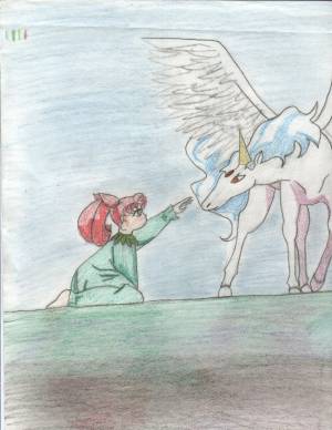 Rini meets pegasus.  I'm VERY proud of this one.