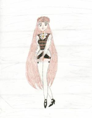 Yasmine in her school uniform.