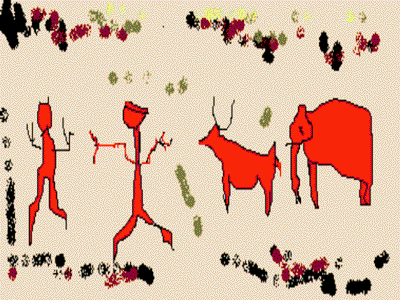 imaginary cave painting by uday patel 