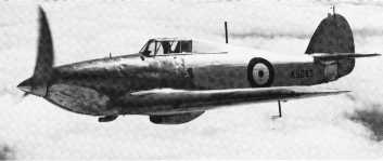 Prot�tipo do Hurricane o K5083, pilotado por G.L.Lucas, ap�s a introdu��o de algumas modifica��es em 1937.