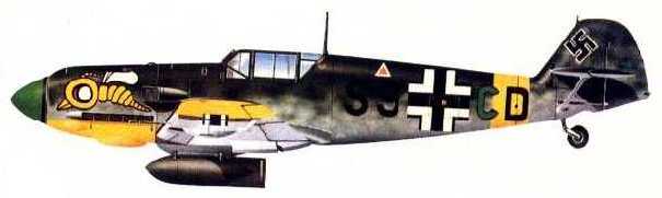 Ca�a-bombardeiro Me 109-4/B suplantava os Me 110 em miss�es de ataque ao solo.