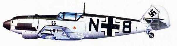 O ca�a Me 109G-6/U4 possu�a um radarpara uso em miss�es noturnas.