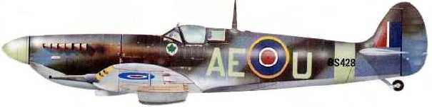 Spitfire Mk IX que serviu ma for�a a�rea canadense.