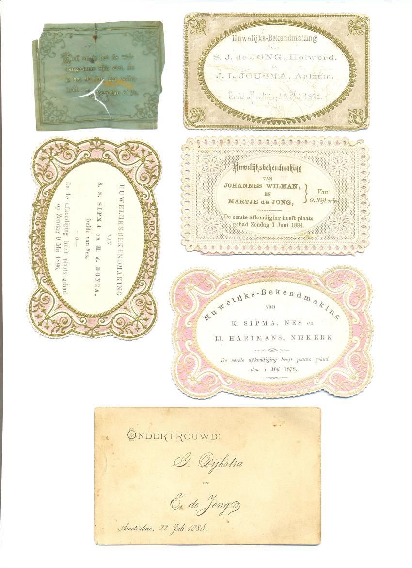 Huwelijksaankondigingen