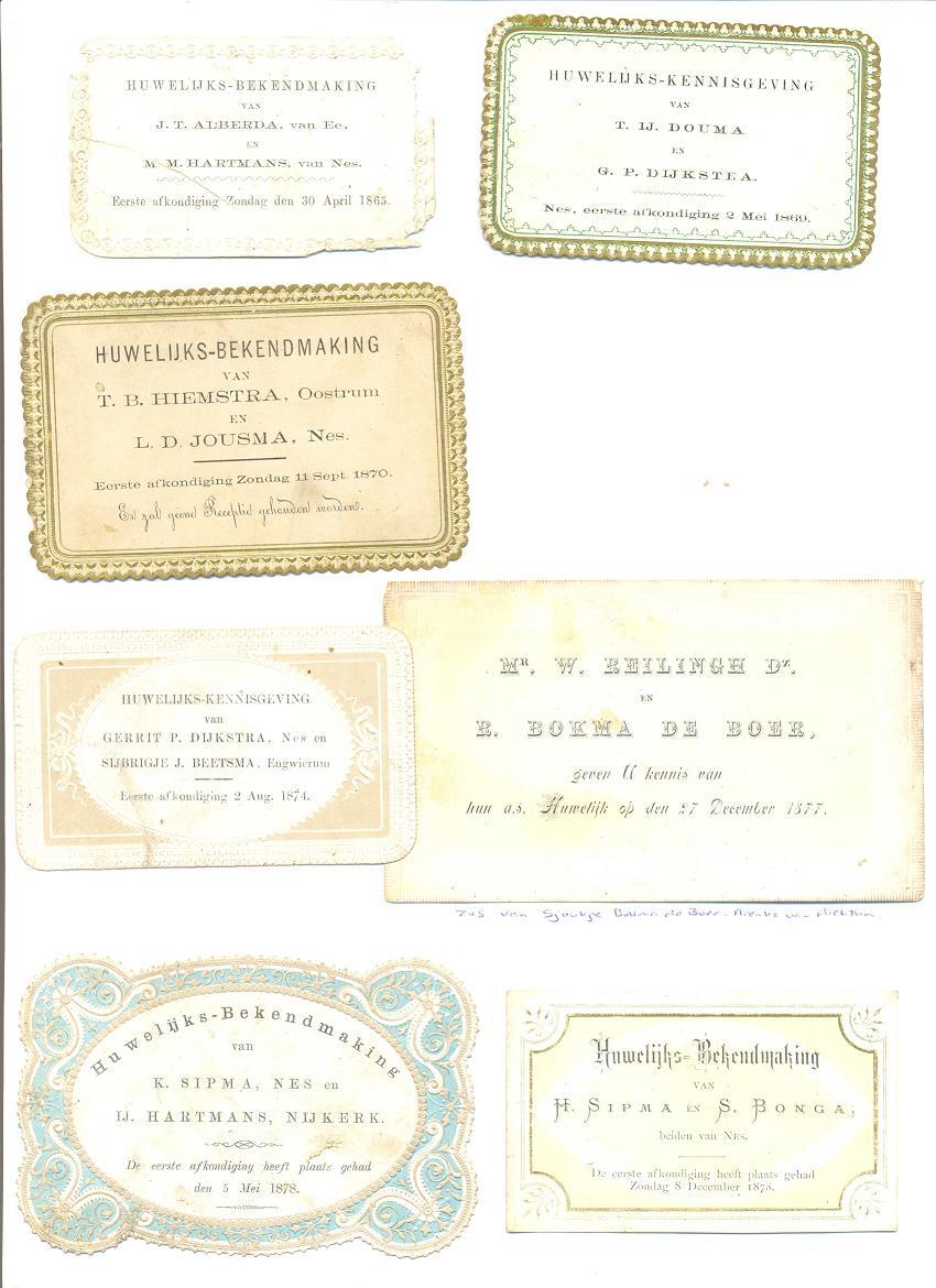 Huwelijksaankondigingen