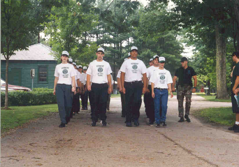 St. Albans Explorers In Close Order Drill At Police Academy