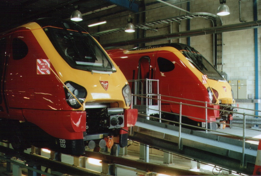 220020 and 220021 inside Central Rivers during the Family and Staff day during 2001