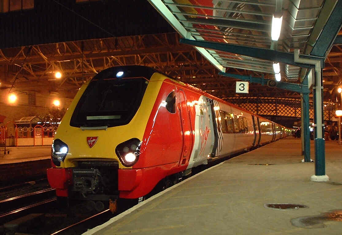 An excellent picture of 220002 at Carlisle
