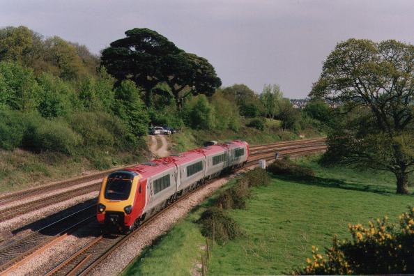 220003 pictured while it was on test passing Allerton Junction