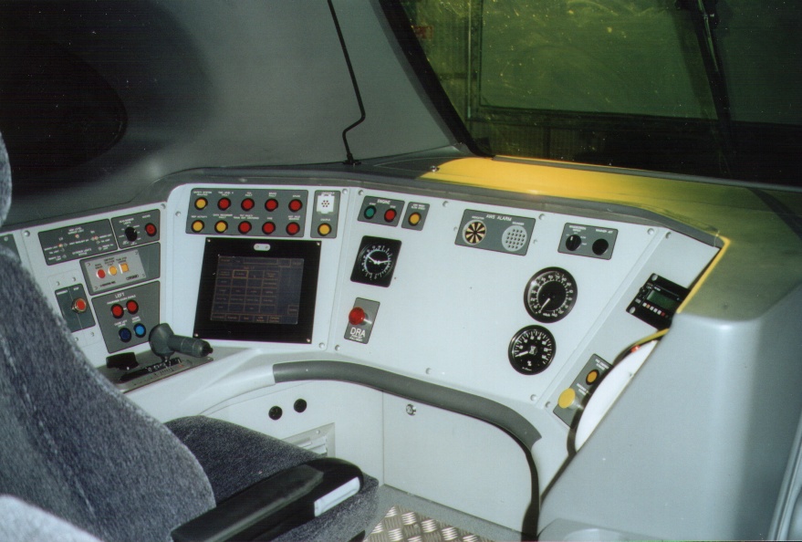 A view of the Voyager cab.  Highly praised by the drivers.
