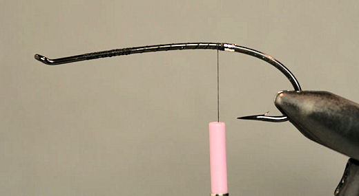 Wrap the tinsel foreword to create a small tag, tie it off and trim the excess. &nbsp;&nbsp;The original pattern for this fly does not call for a tag but I like the way it looks so I add one anyway.