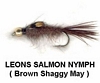 Leons Salmon Nymph 'Brown Shaggy May'