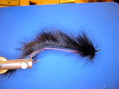 J-rig applied to a fly, in this case an Articulated Steelhead Bunny Leech.