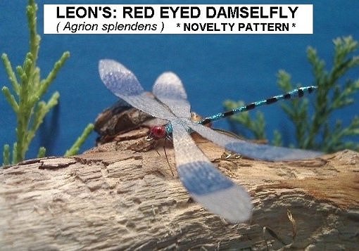 Leon's Red Eyed Damselfly ( Agrion splendens ), Originated and Tied By Leon Guthrie