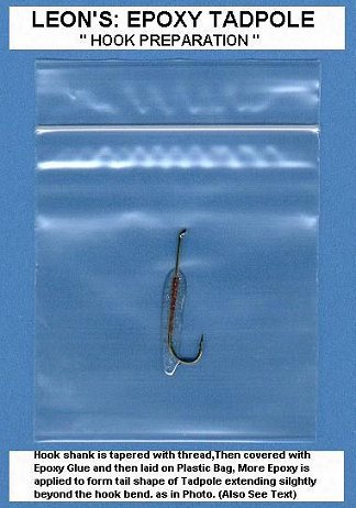 Leon?s Epoxy Tadpole Hook Preparation, Originated and Tied By Leon Guthrie