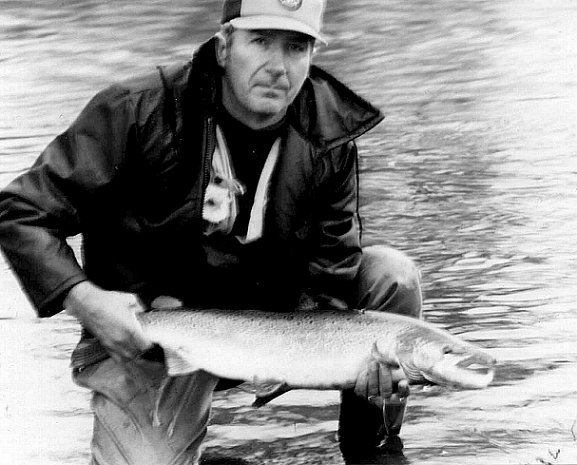 Don Barnes Holding Fall-Run Atlantic Salmon