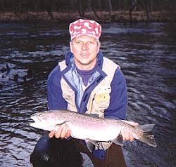 Al Luneckas with a nice Steelhead released to the Pere 

Marquette river in Michigan
