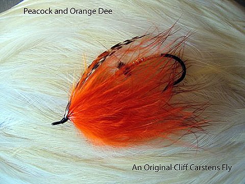 Peacock and Orange Dee, Originated and Tied by Cliff Carstens