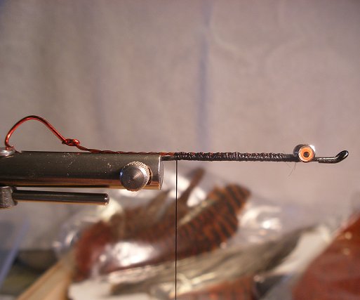 Tying in the trailing hook