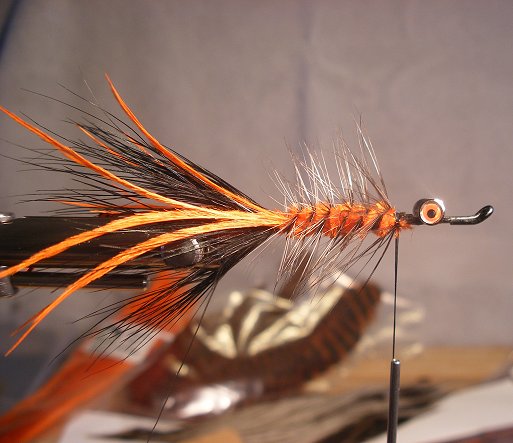 Palmer badger hackle over chenille body