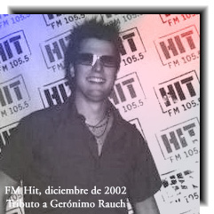 Gero en los estudios de FM Hit en diciembre de 2002