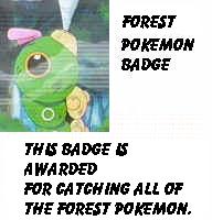 The forest badge, for catching the pokemon in viridian forest!
