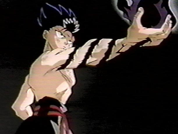 Hiei with his dragon tattoo...