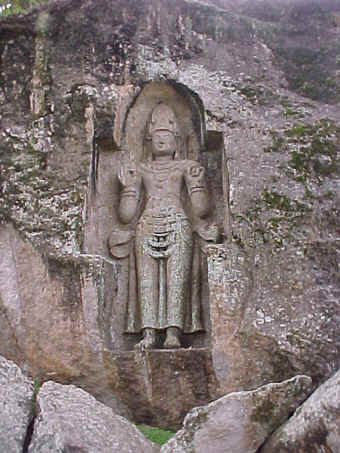 A full profile of the famous rock carving