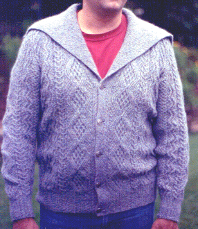 adult v-neck cardigan w/collar