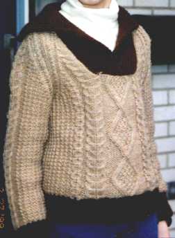 Child's Aran Shawl Collar