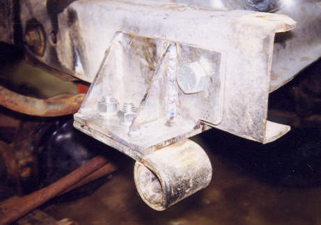 front offset bracket installed