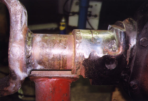 Yoke welds done, humps ground off