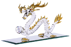 Gold-Accented Glass Dragon