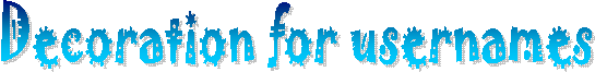 زخارف لأسماء الزوار Decoration for usernames