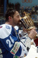 Palkovics drinking from the cup