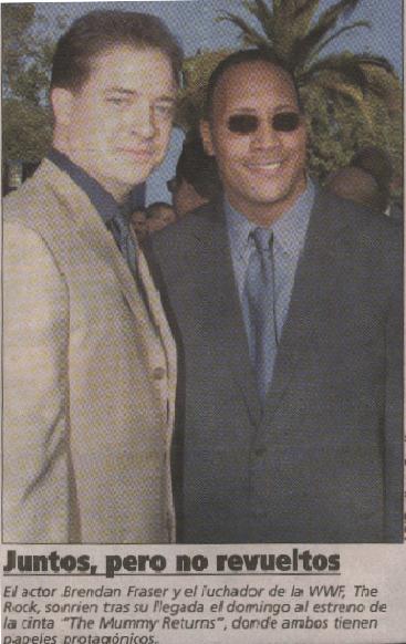 The Rock and Brendan Fraser in The Mummy Returns