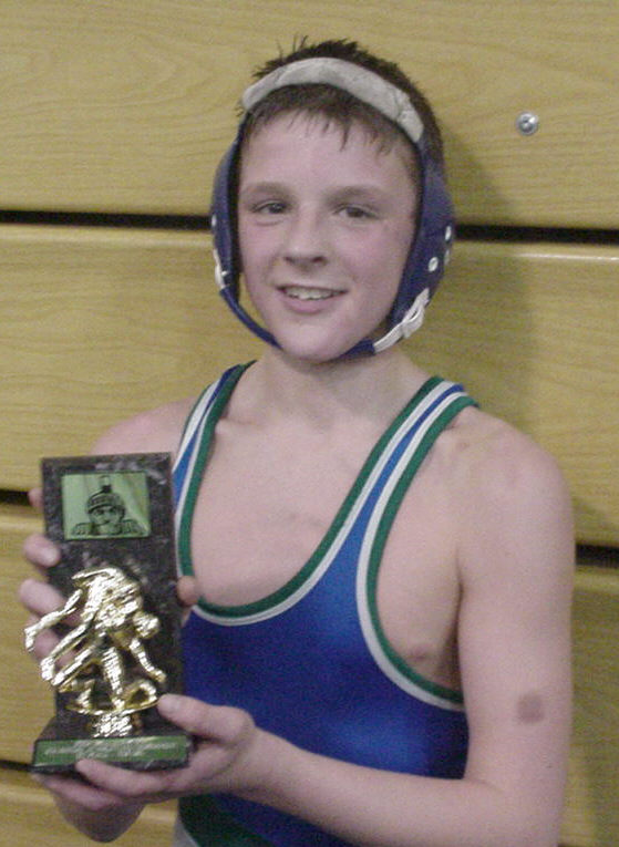 Jordan Storie with his trophy at Greece Olympia.