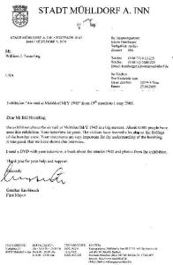 Letter from the 1st Mayor