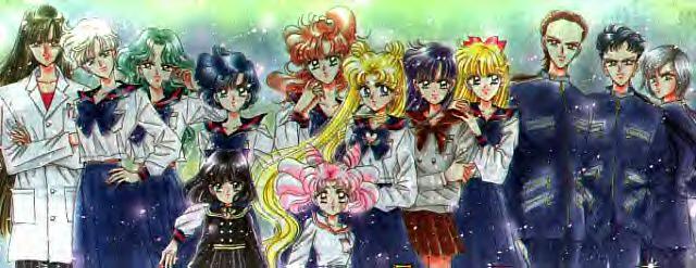 Click the face of the senshi whose page you want to go to