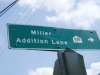 Miller Addition Lane Sign