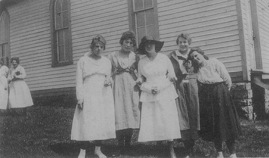 ladies infront of Church