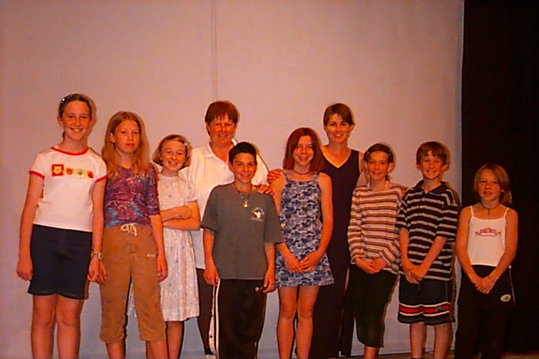 Villagers and children