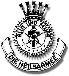 the crest of Die Heilsarmee, with a neat drop shadow effect