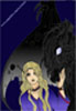 Luna lovegood and a thestral. Badly colored. I need to redo this one.)
