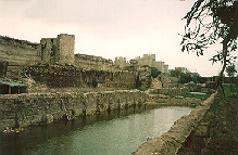 The Theodosian Land walls looking south to the Yedikule