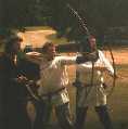 Rick, Bjarki and Sven competing in the NVG Annual Archery Tournament (Mount Beckworth, Victoria, 1998).