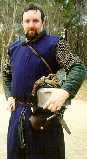 Sven in his Knightly kit after the Tournament at the Brisbane Conference, 1995.
